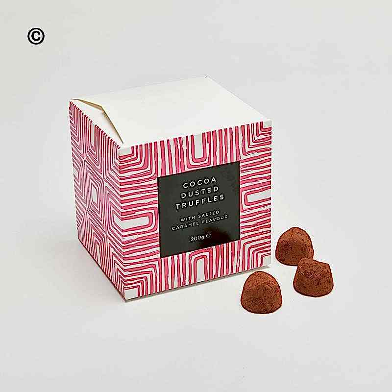 Cocoa Dusted Truffles with Salted Caramel Flavour